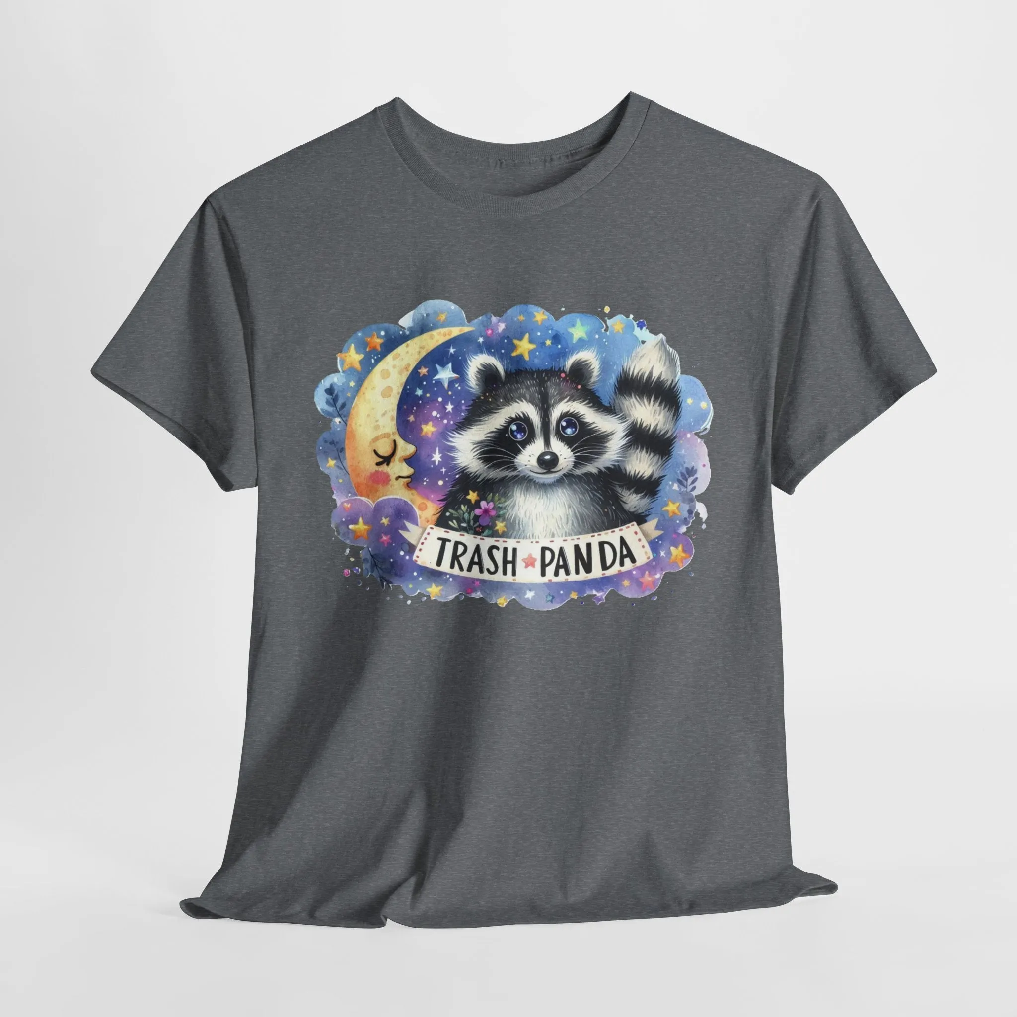 Racoon and the Moon - Unisex Heavy Cotton Tee