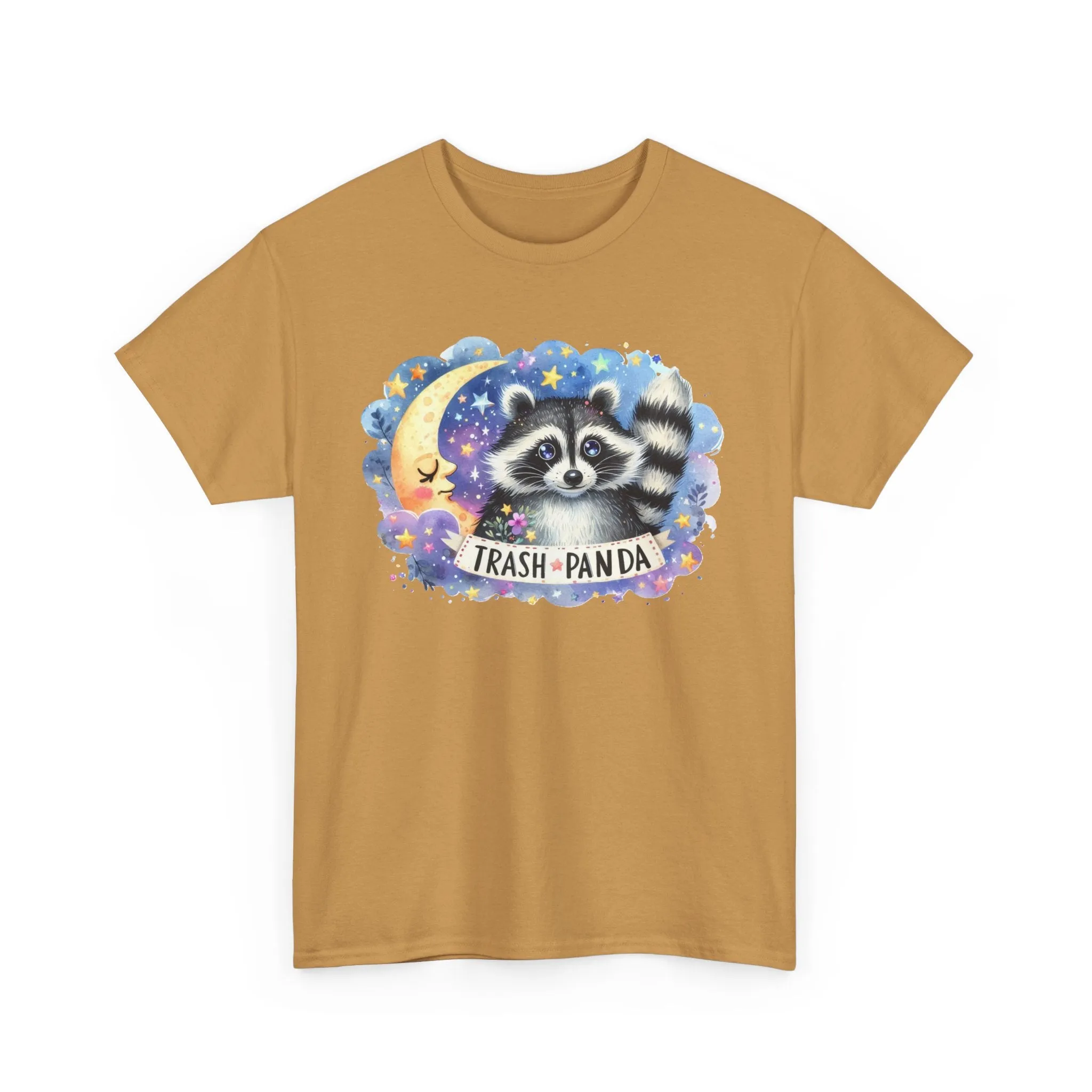 Racoon and the Moon - Unisex Heavy Cotton Tee