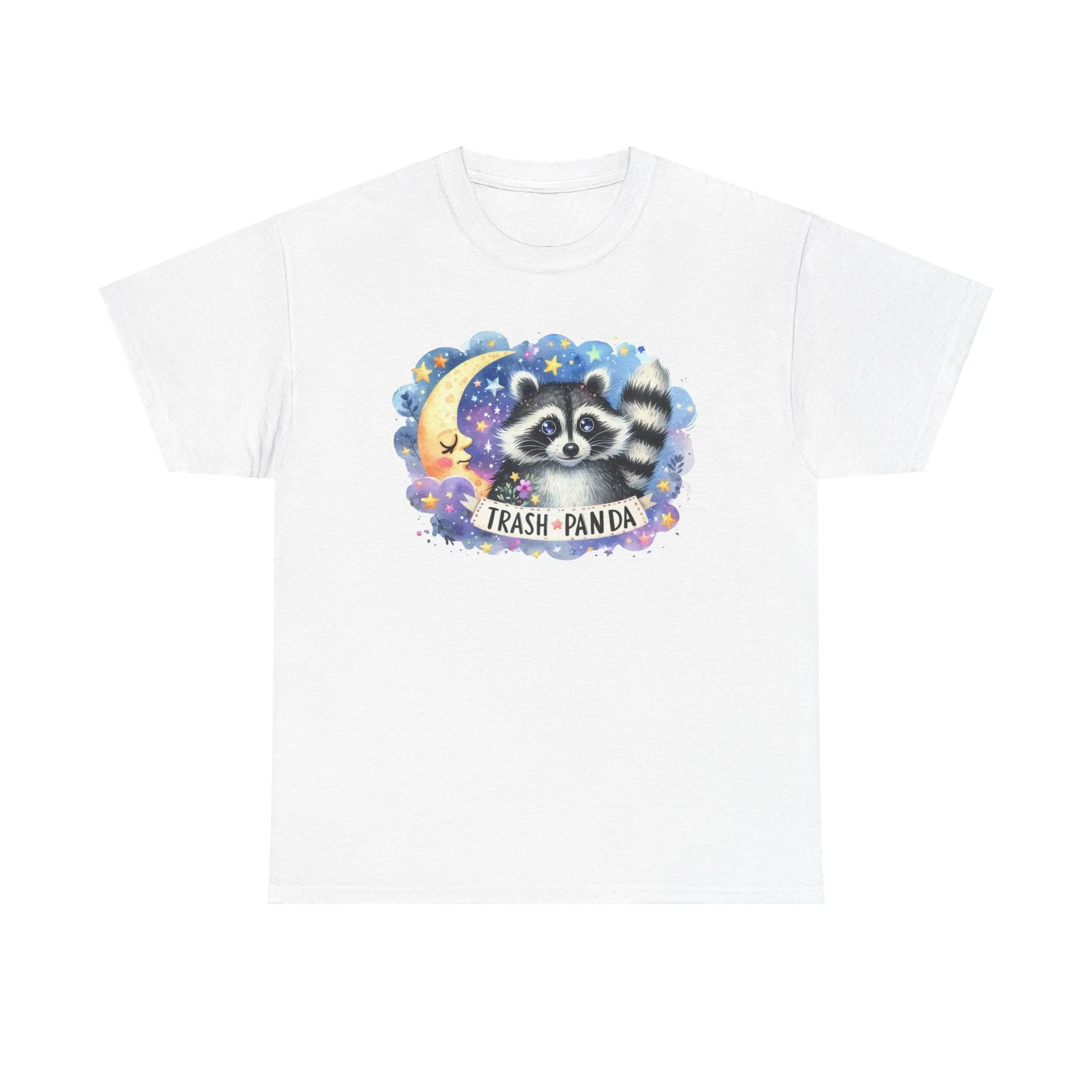 Racoon and the Moon - Unisex Heavy Cotton Tee