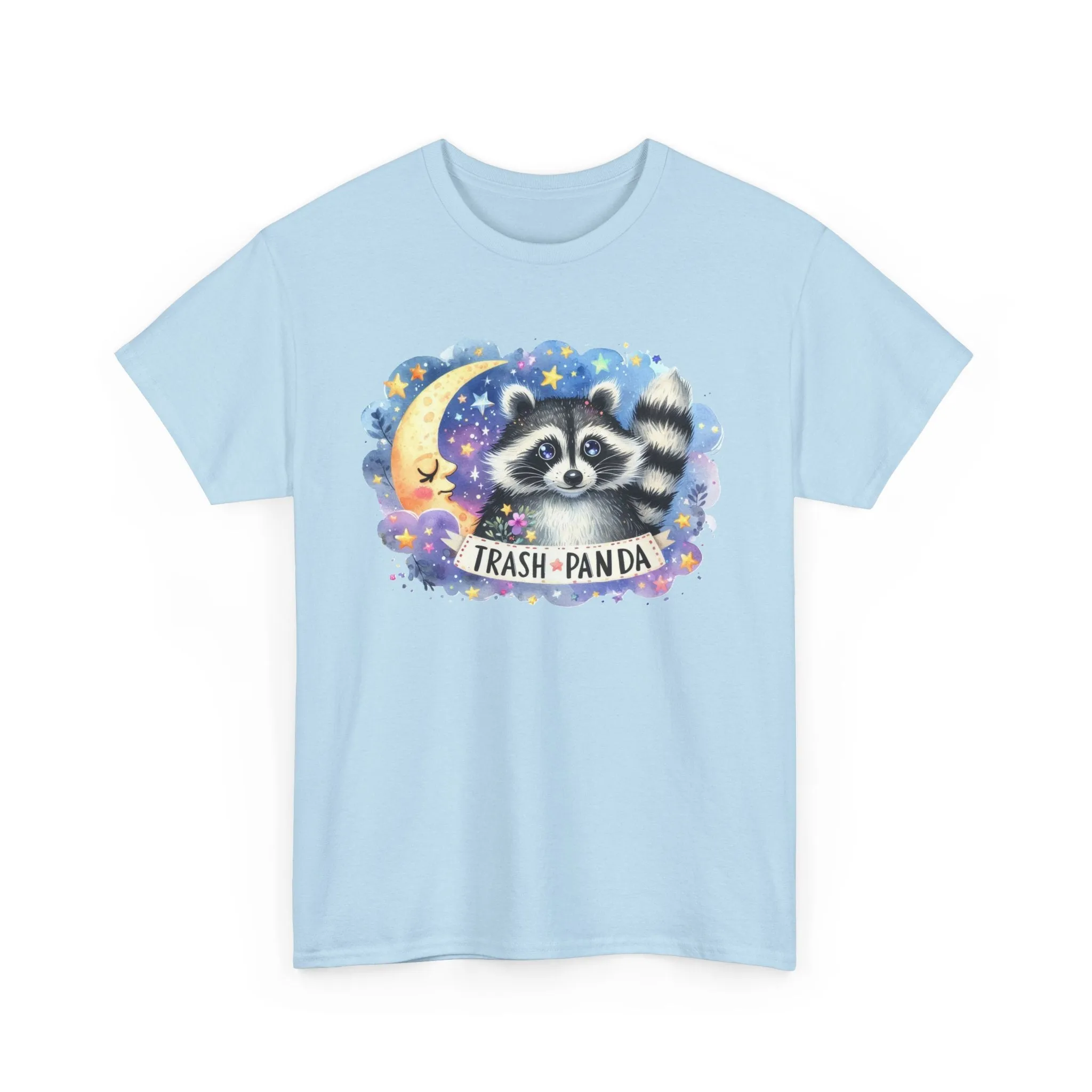 Racoon and the Moon - Unisex Heavy Cotton Tee