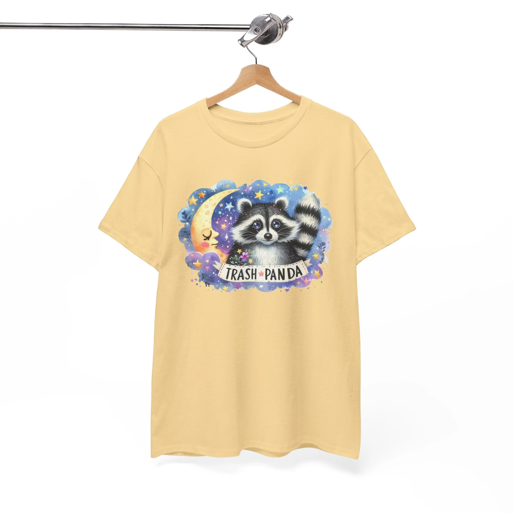 Racoon and the Moon - Unisex Heavy Cotton Tee