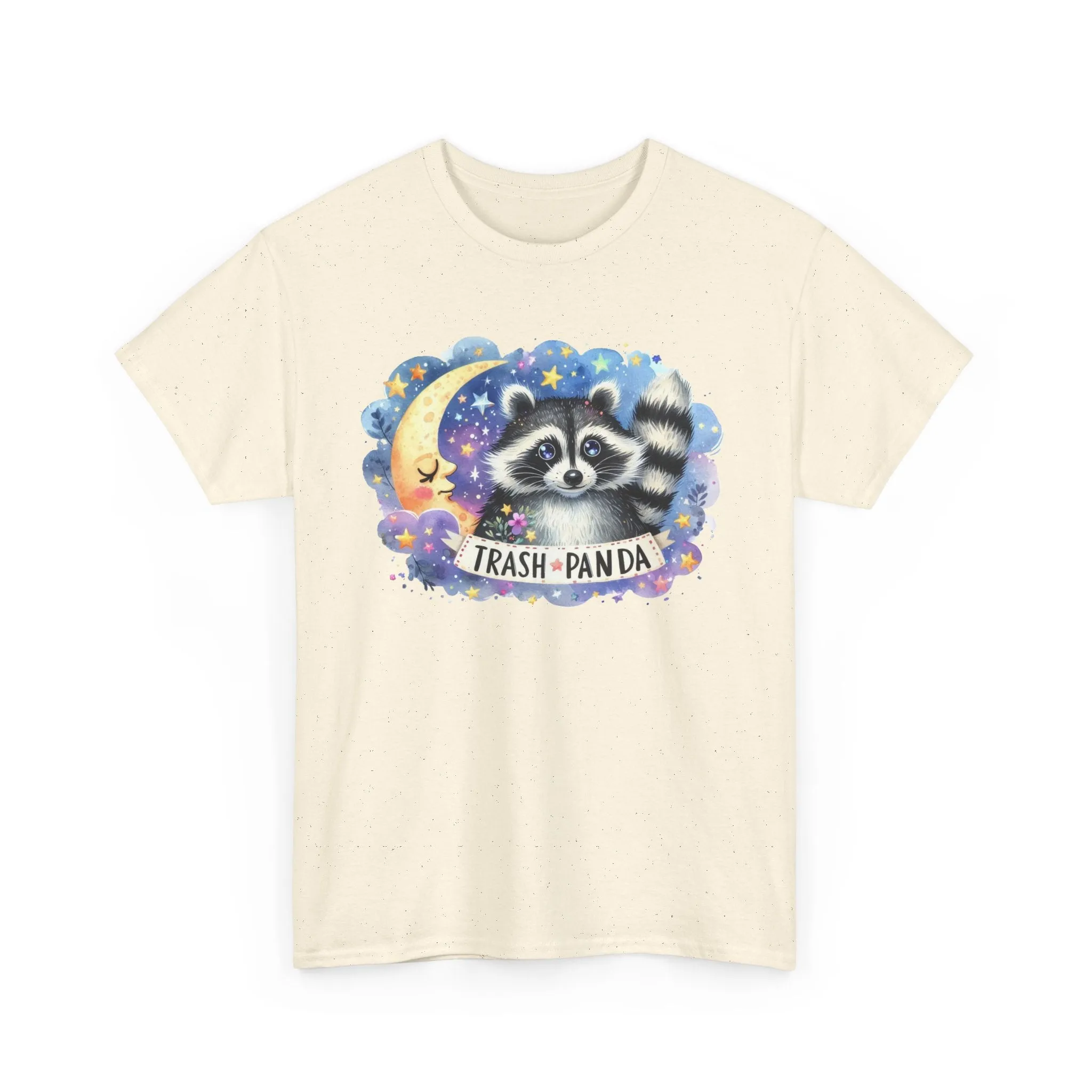 Racoon and the Moon - Unisex Heavy Cotton Tee