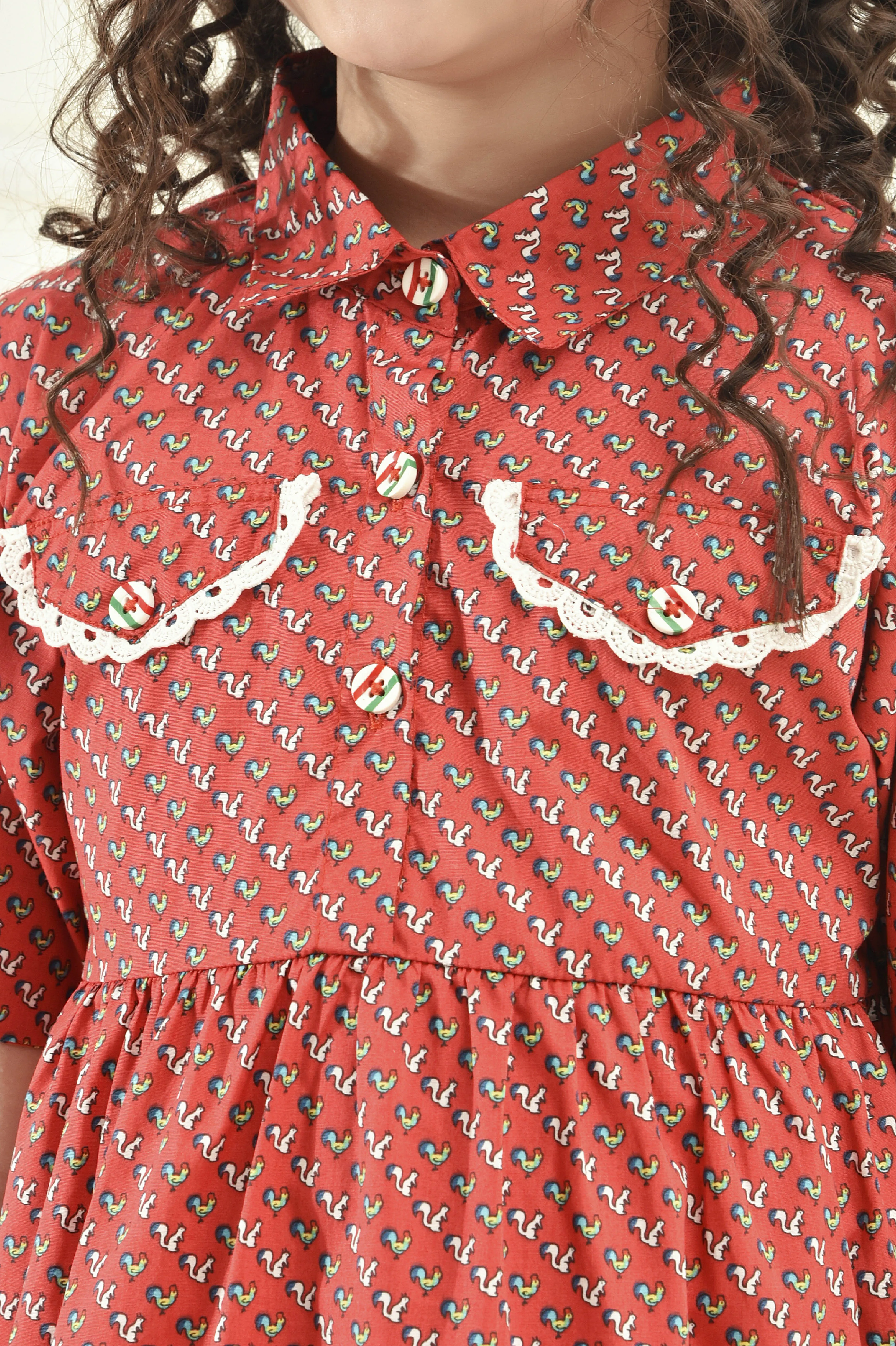 Red Carousel Printed Top