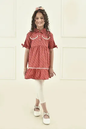 Red Carousel Printed Top