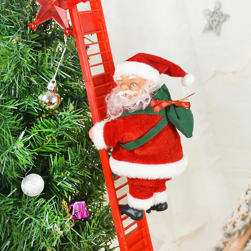 Santa Claus Climbing Stairs Battery Powered Functional