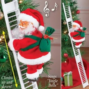 Santa Claus Climbing Stairs Battery Powered Functional