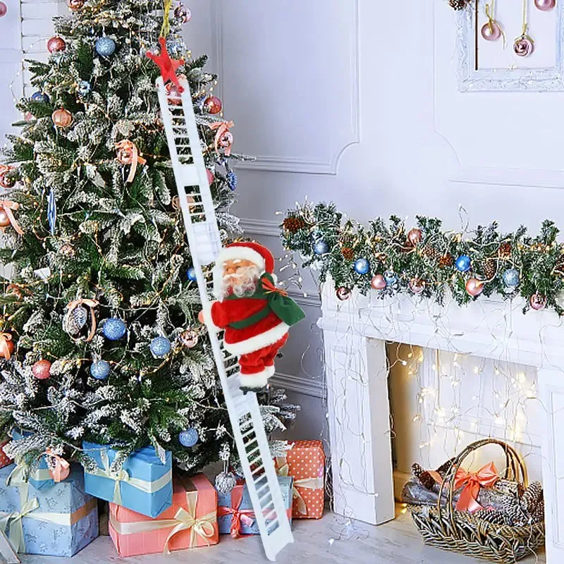 Santa Claus Climbing Stairs Battery Powered Functional