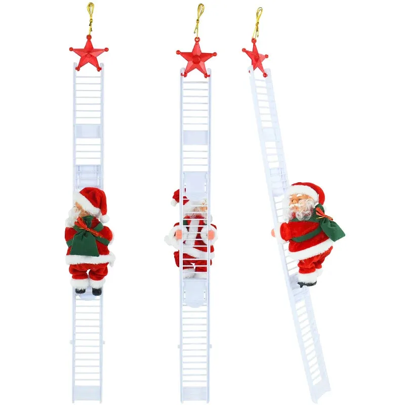 Santa Claus Climbing Stairs Battery Powered Functional