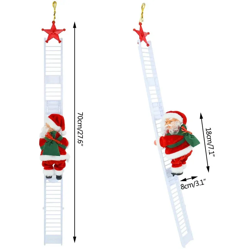 Santa Claus Climbing Stairs Battery Powered Functional