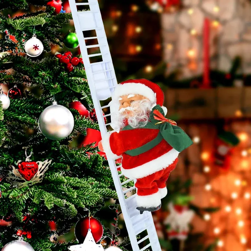 Santa Claus Climbing Stairs Battery Powered Functional