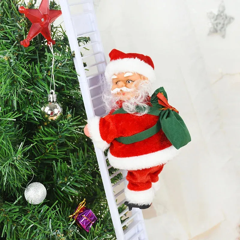 Santa Claus Climbing Stairs Battery Powered Functional