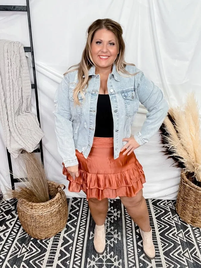 Satin Short Skirt