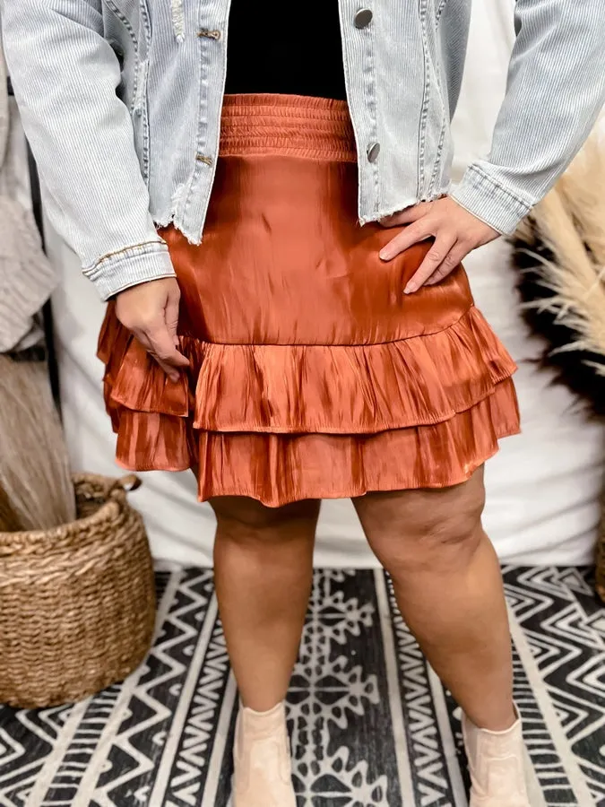 Satin Short Skirt