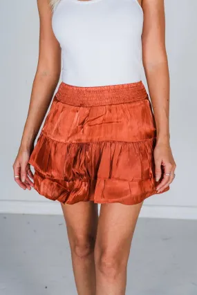 Satin Short Skirt