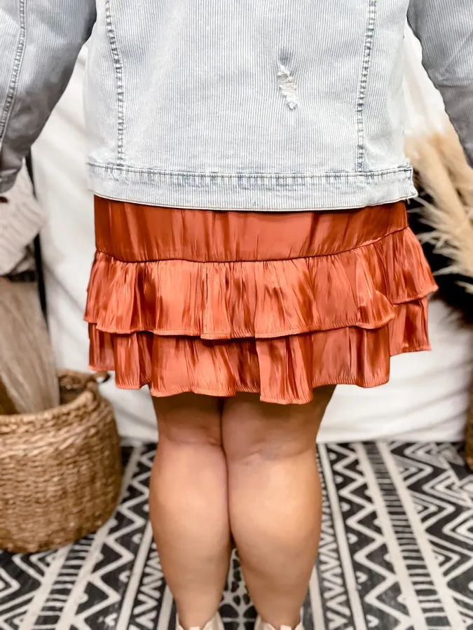 Satin Short Skirt