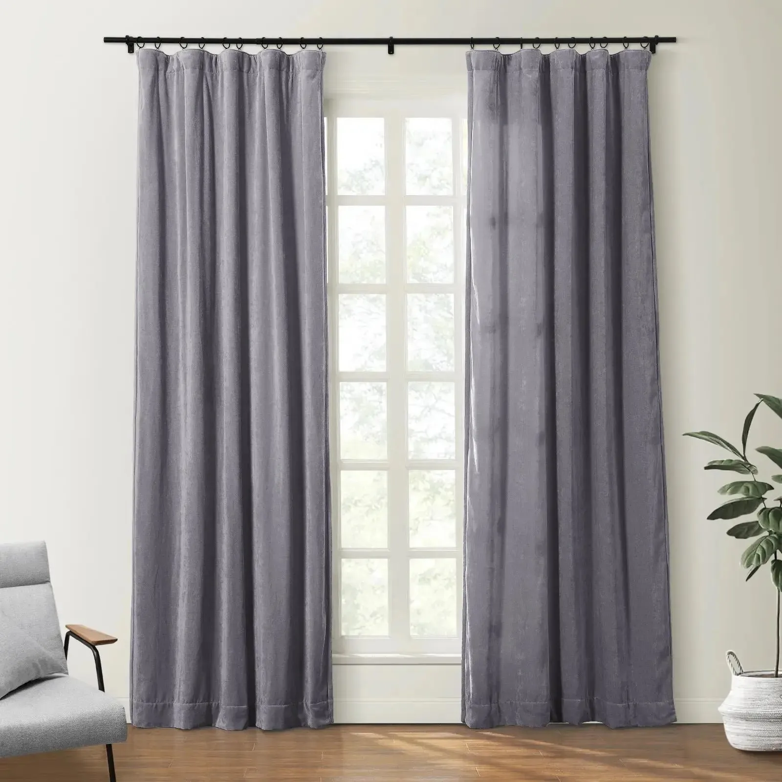 Shayna Worn Velvet Curtain Soft Top