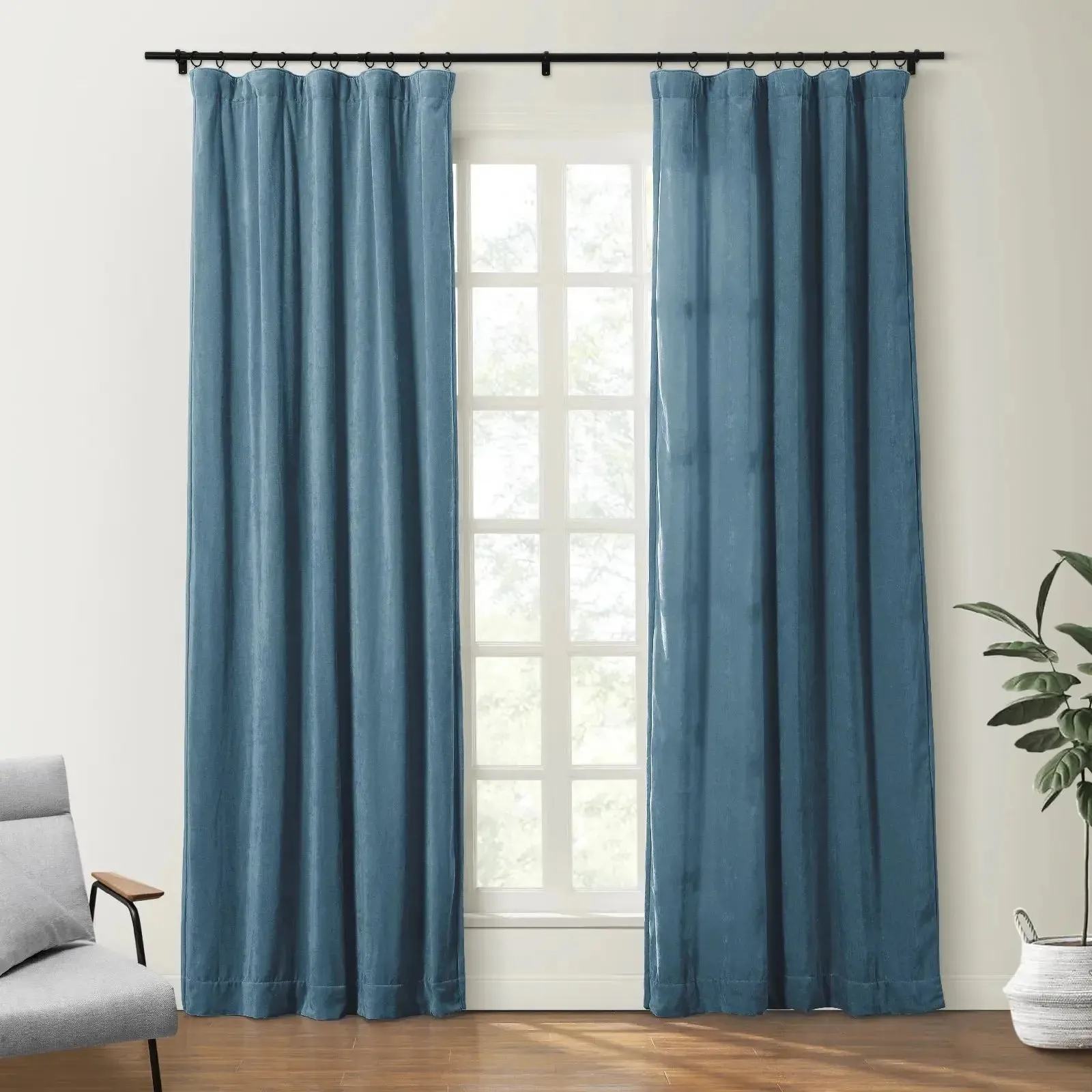 Shayna Worn Velvet Curtain Soft Top