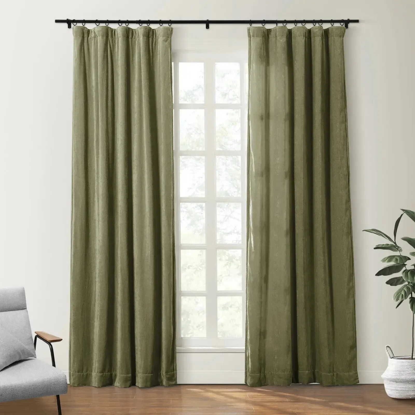 Shayna Worn Velvet Curtain Soft Top