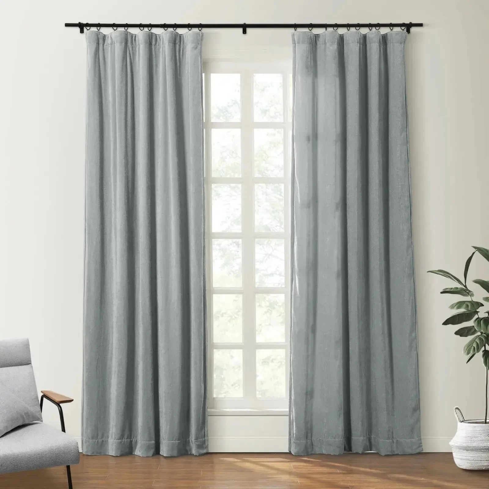 Shayna Worn Velvet Curtain Soft Top