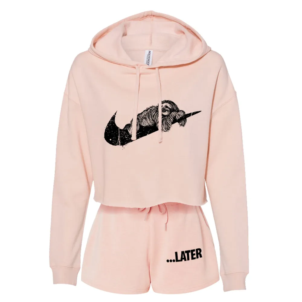 Sloth Ya Later: Embrace the Lazy Cropped Hoodie Outfit