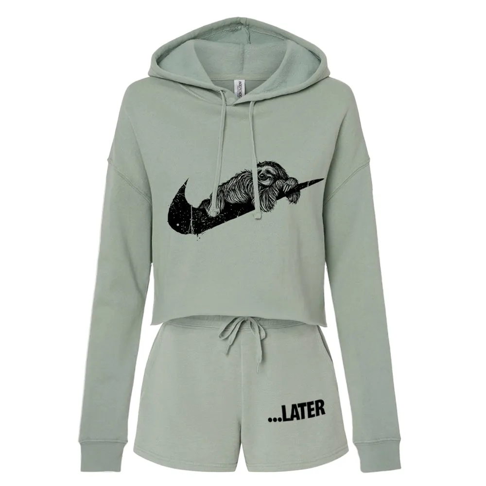 Sloth Ya Later: Embrace the Lazy Cropped Hoodie Outfit