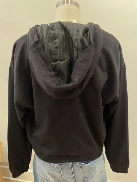 SOFT TWILL HOODED BOMBER