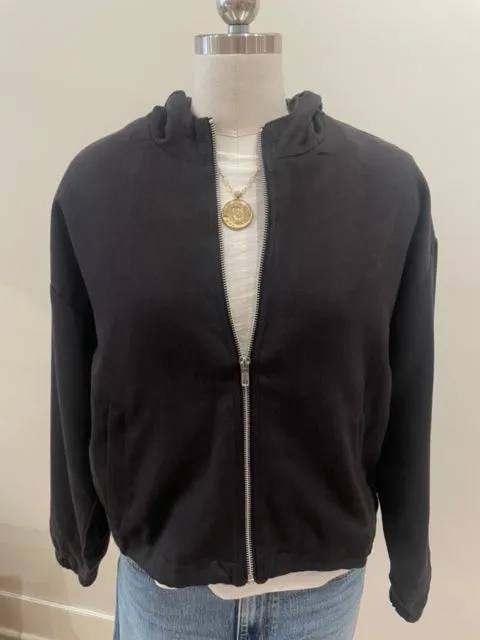 SOFT TWILL HOODED BOMBER