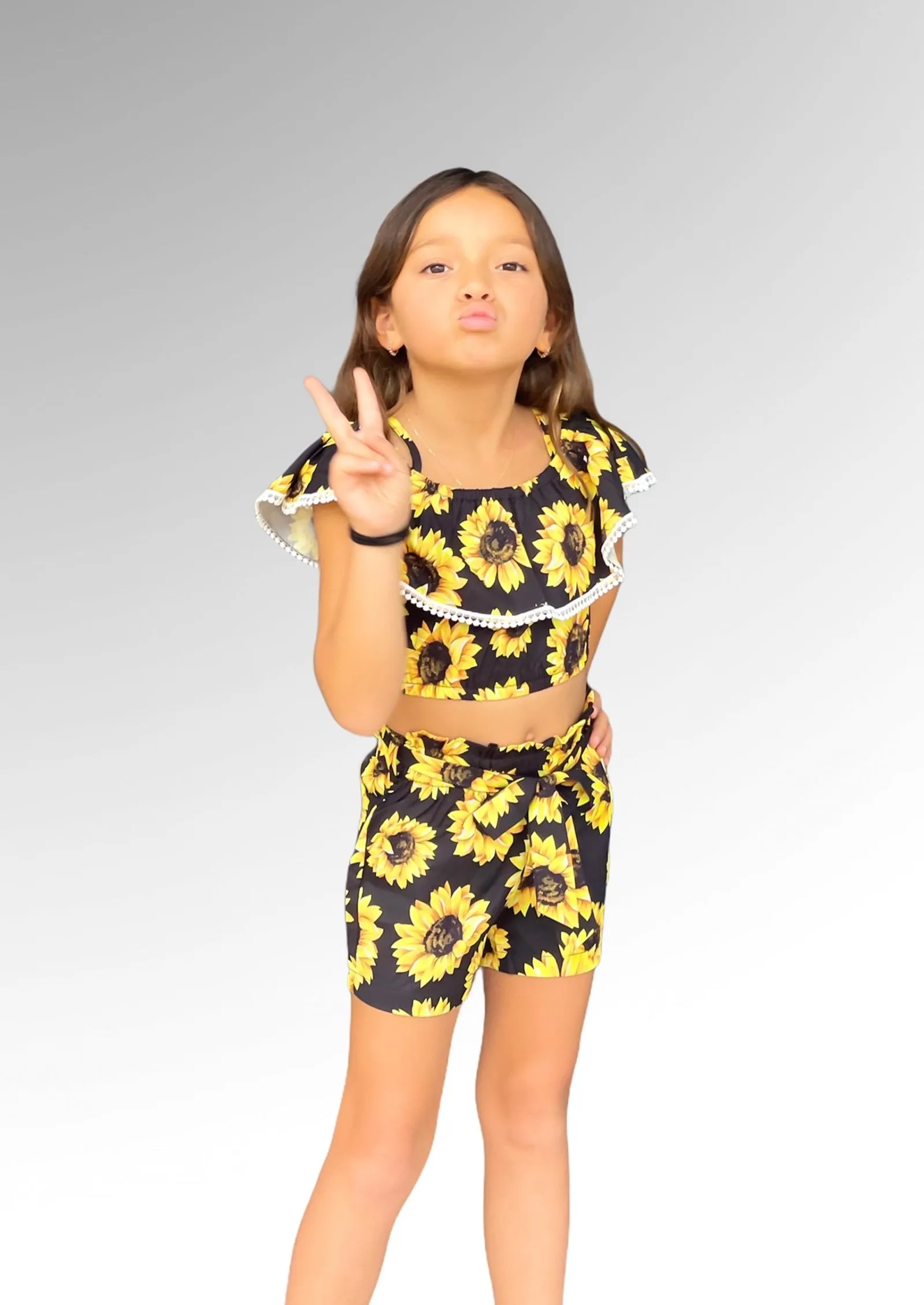 Sunflower top and short set