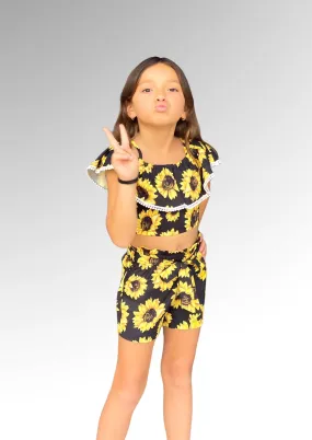 Sunflower top and short set