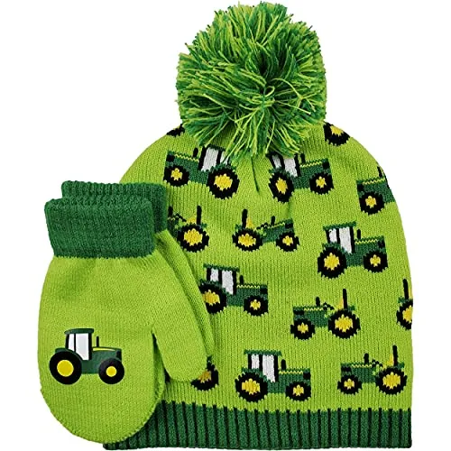 Toddler's John Deere Tractor Beanie & Mittens J2H910GT