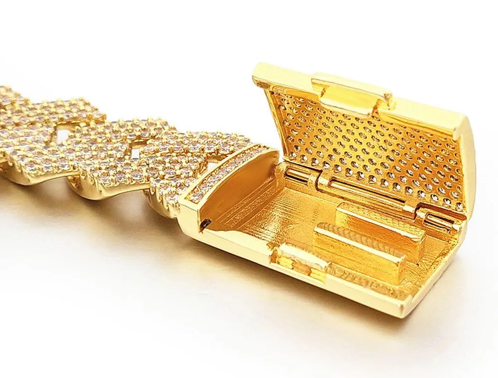Triple Sharp Cuban 19MM Bling Bling Bracelet