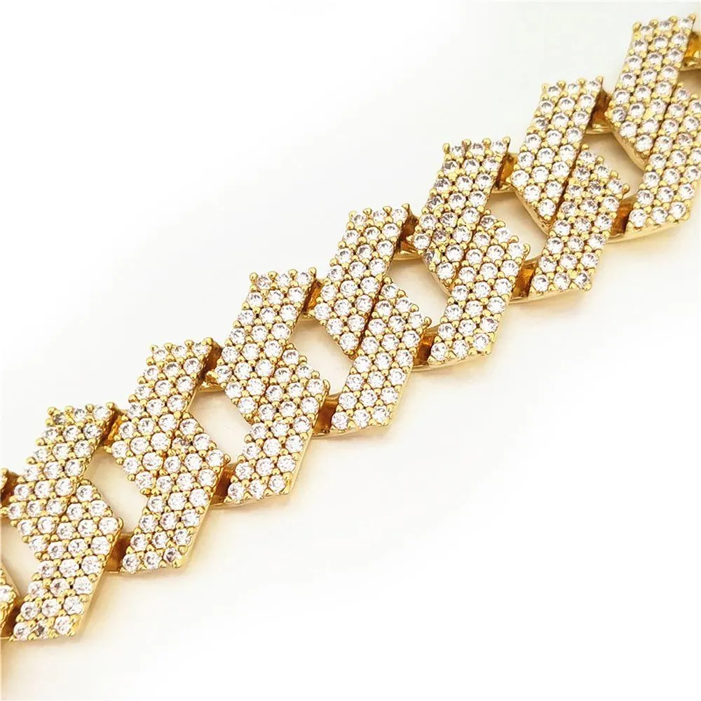 Triple Sharp Cuban 19MM Bling Bling Bracelet