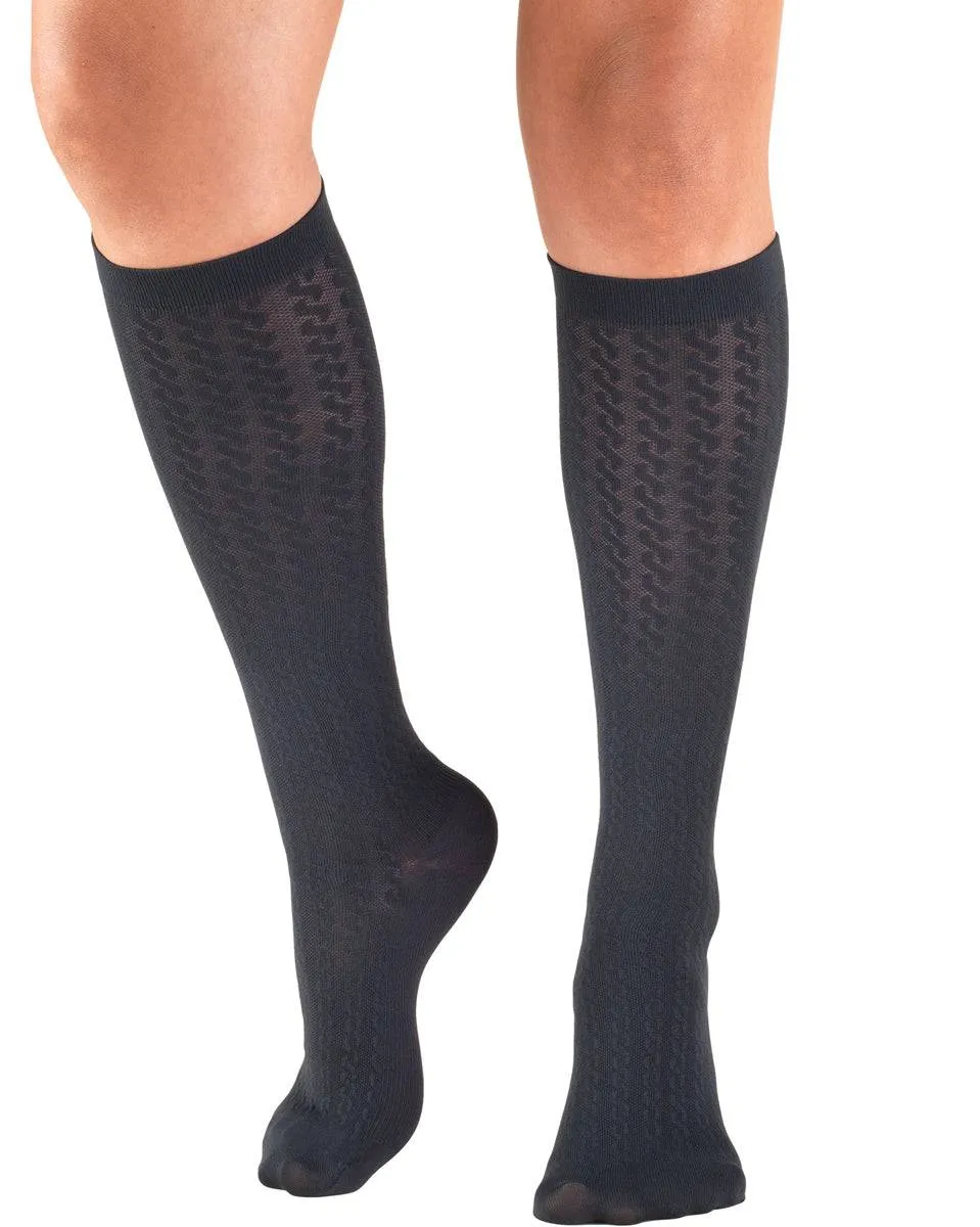 TRUFORM Women's Cable Knit Trouser Socks 15-20 mmHg