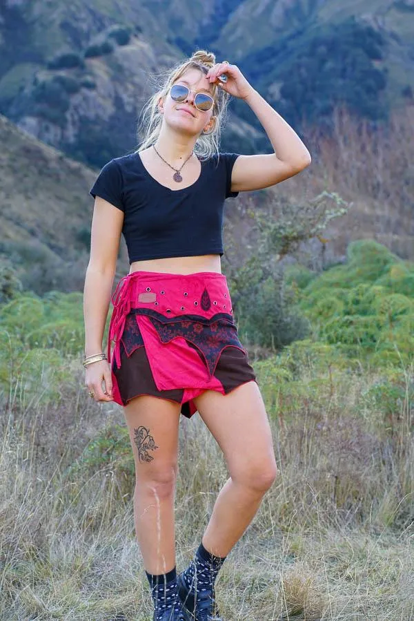 Velvet Short Wrap Skirt