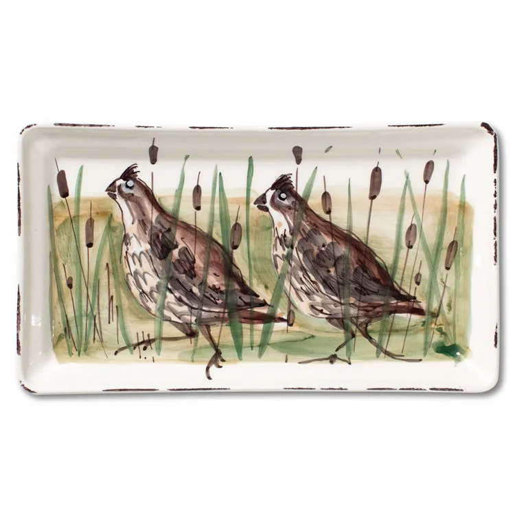 Vietri Quail Rectangular Platter