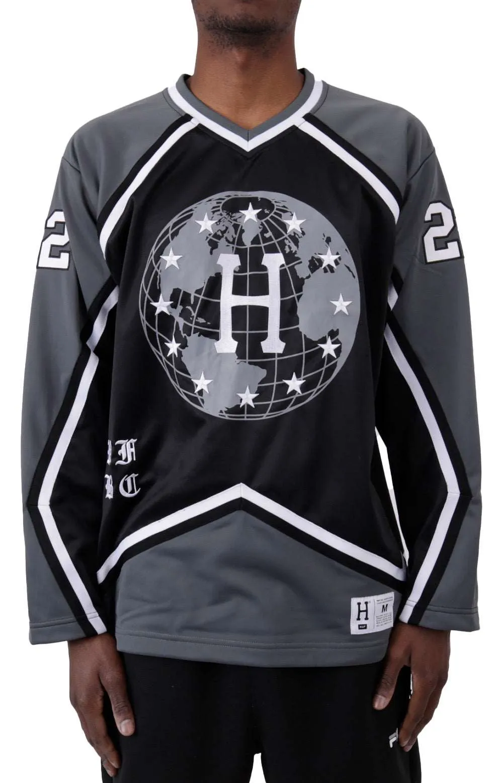 Vintage Black Center Ice Hockey Jersey by Huf