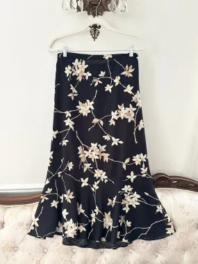 Vintage Floral 90s Midi Skirt (M, 30”)