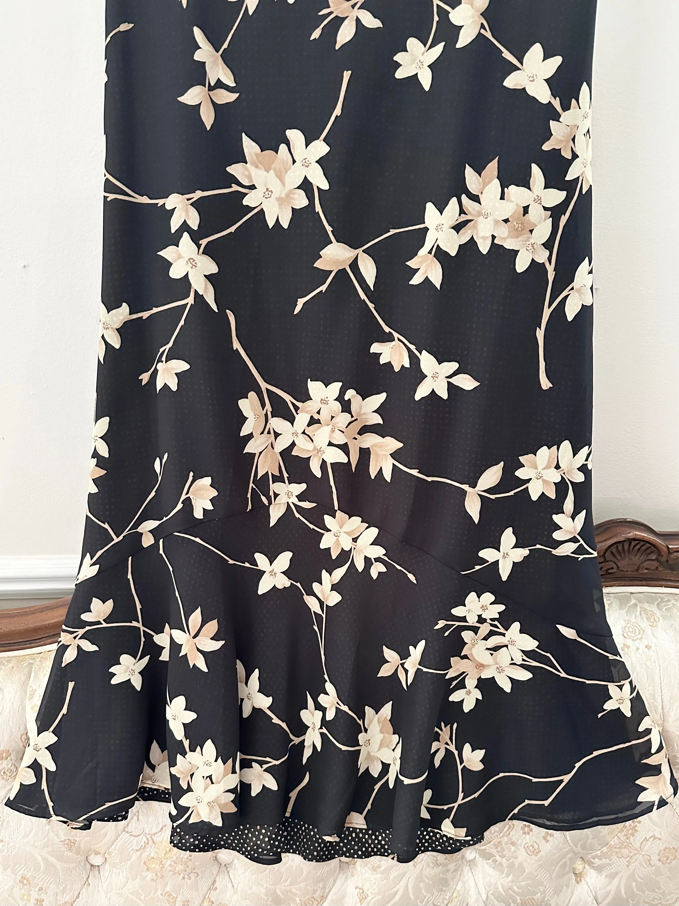 Vintage Floral 90s Midi Skirt (M, 30”)