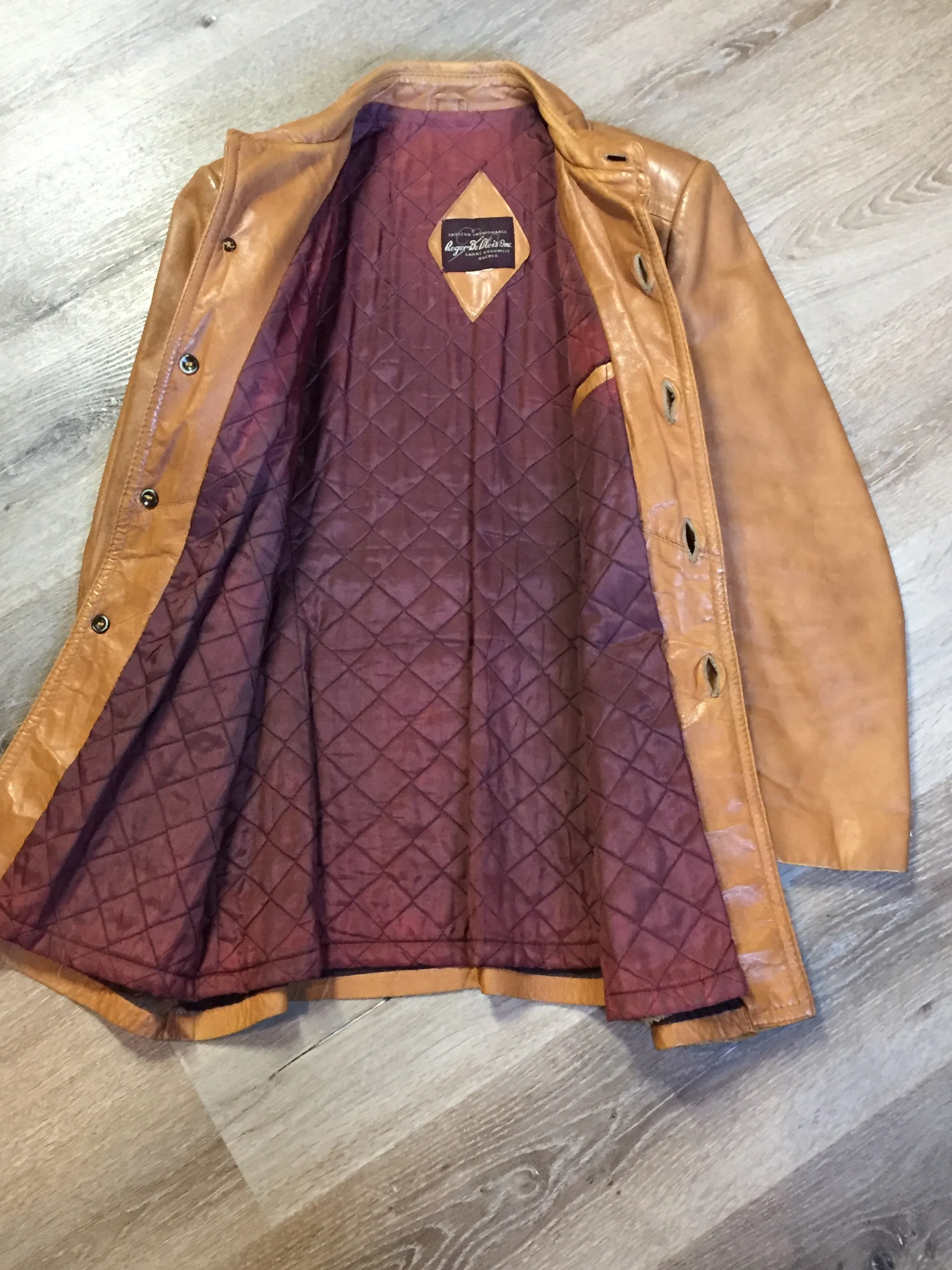 Vintage Roger de Blois inc Brown Leather Jacket