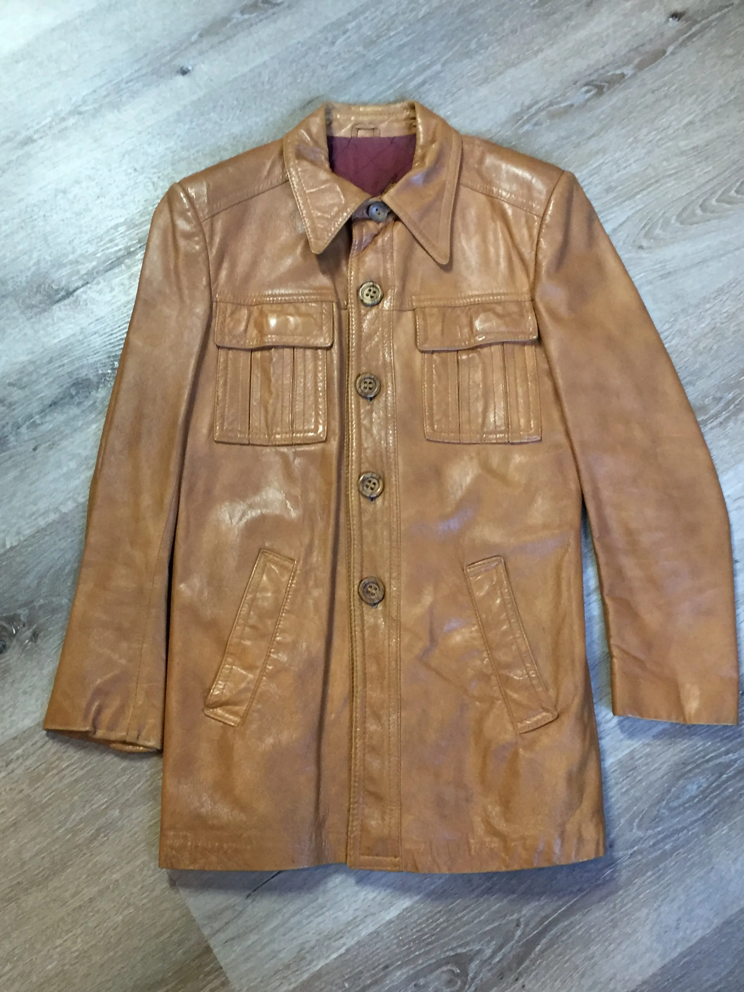 Vintage Roger de Blois inc Brown Leather Jacket