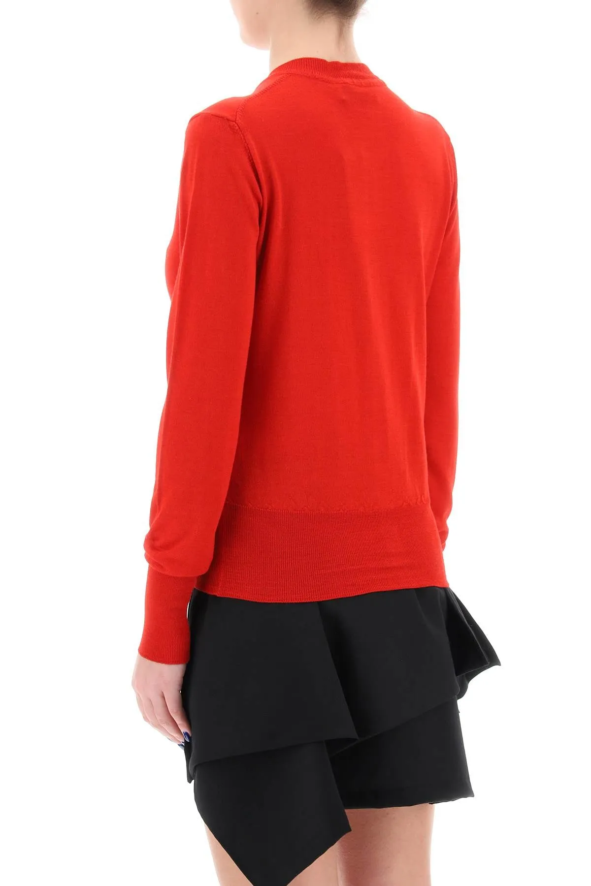 Vivienne Westwood Bea Cardigan With Embroidered Logo Red