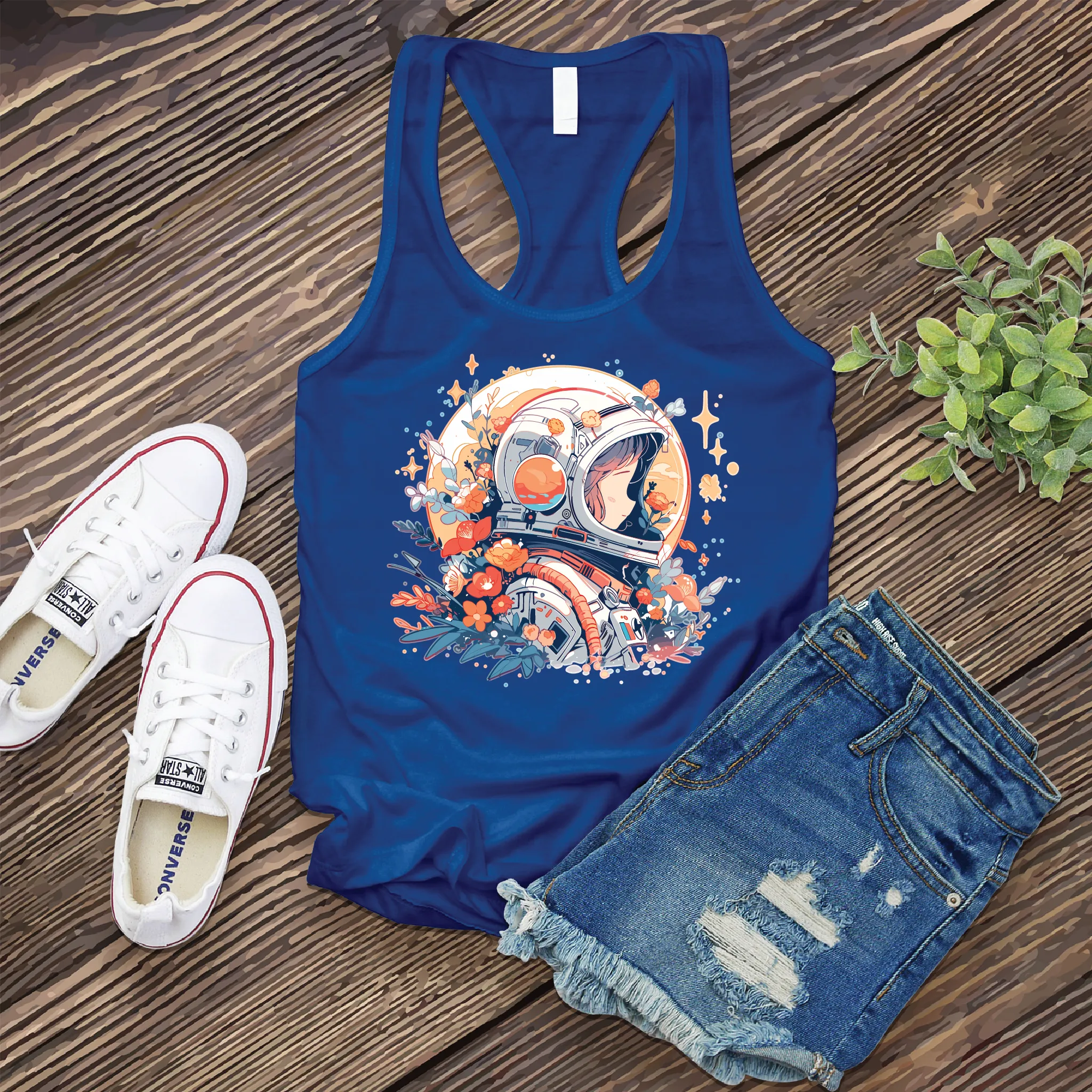 Whimsical Astronaut Women's Tank Top