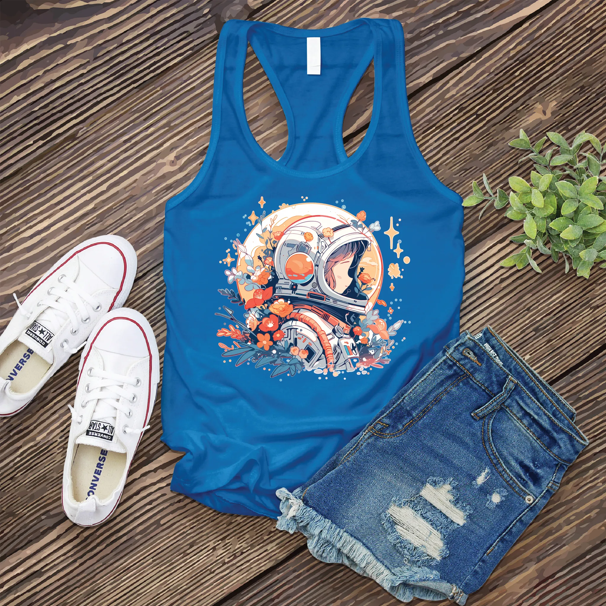 Whimsical Astronaut Women's Tank Top