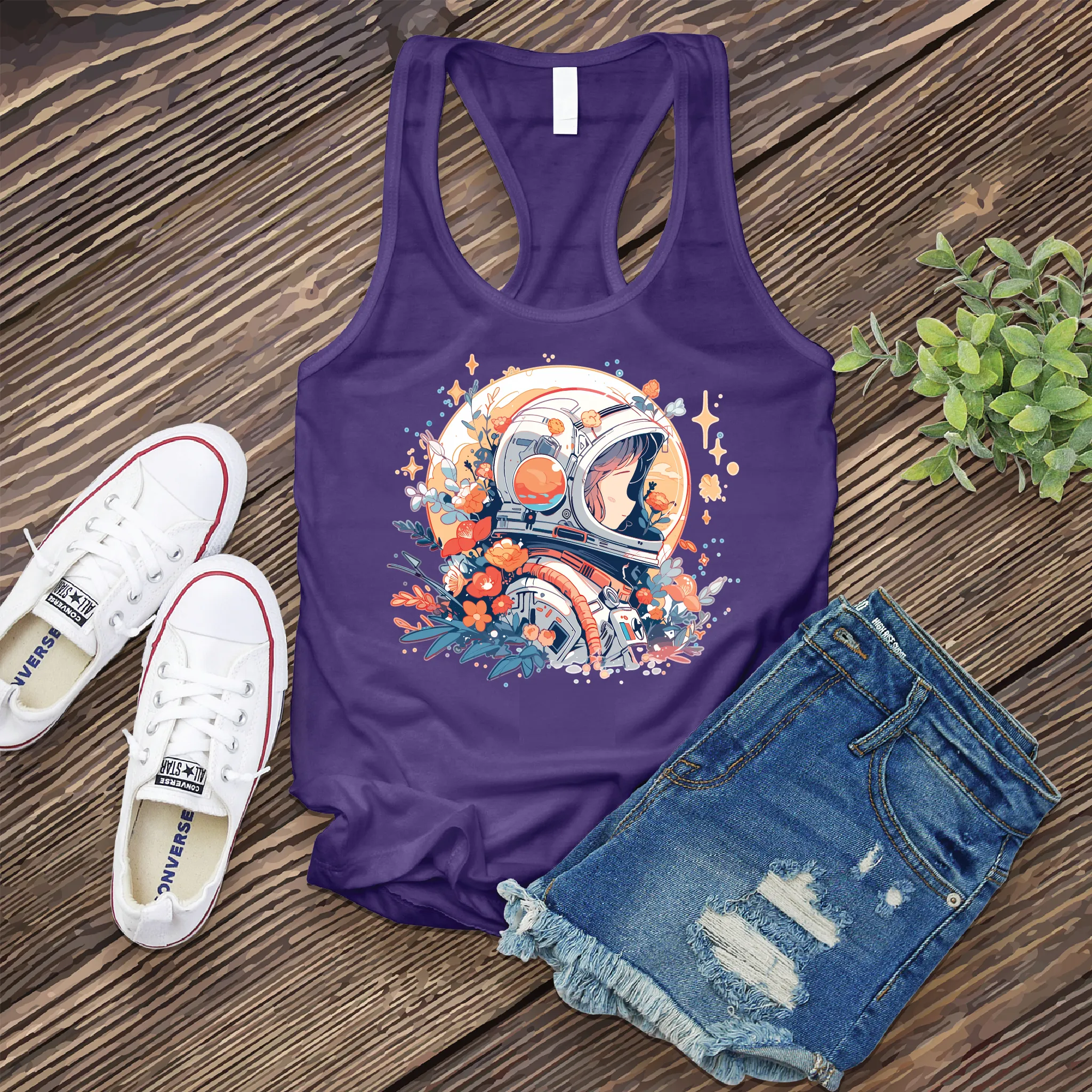 Whimsical Astronaut Women's Tank Top