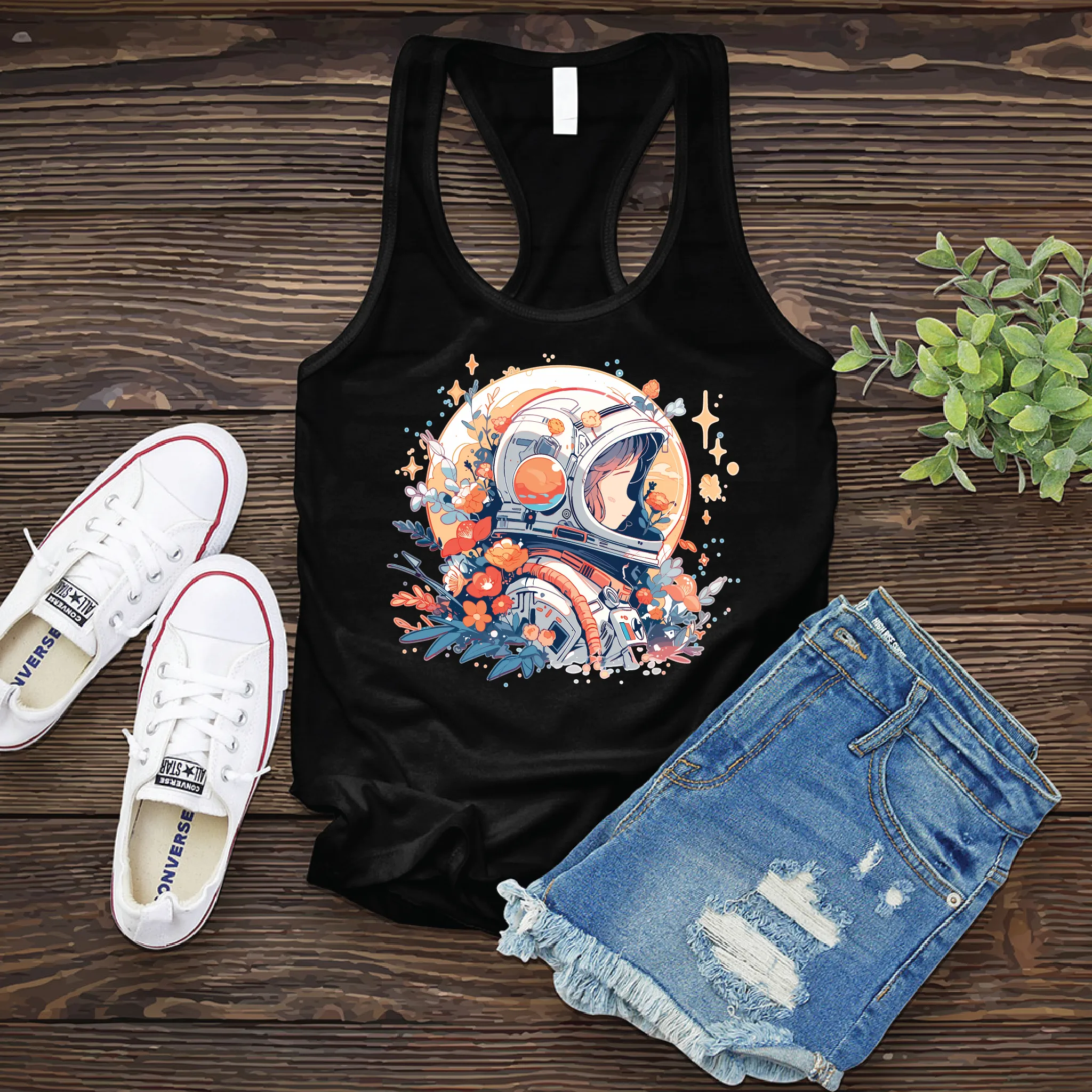 Whimsical Astronaut Women's Tank Top