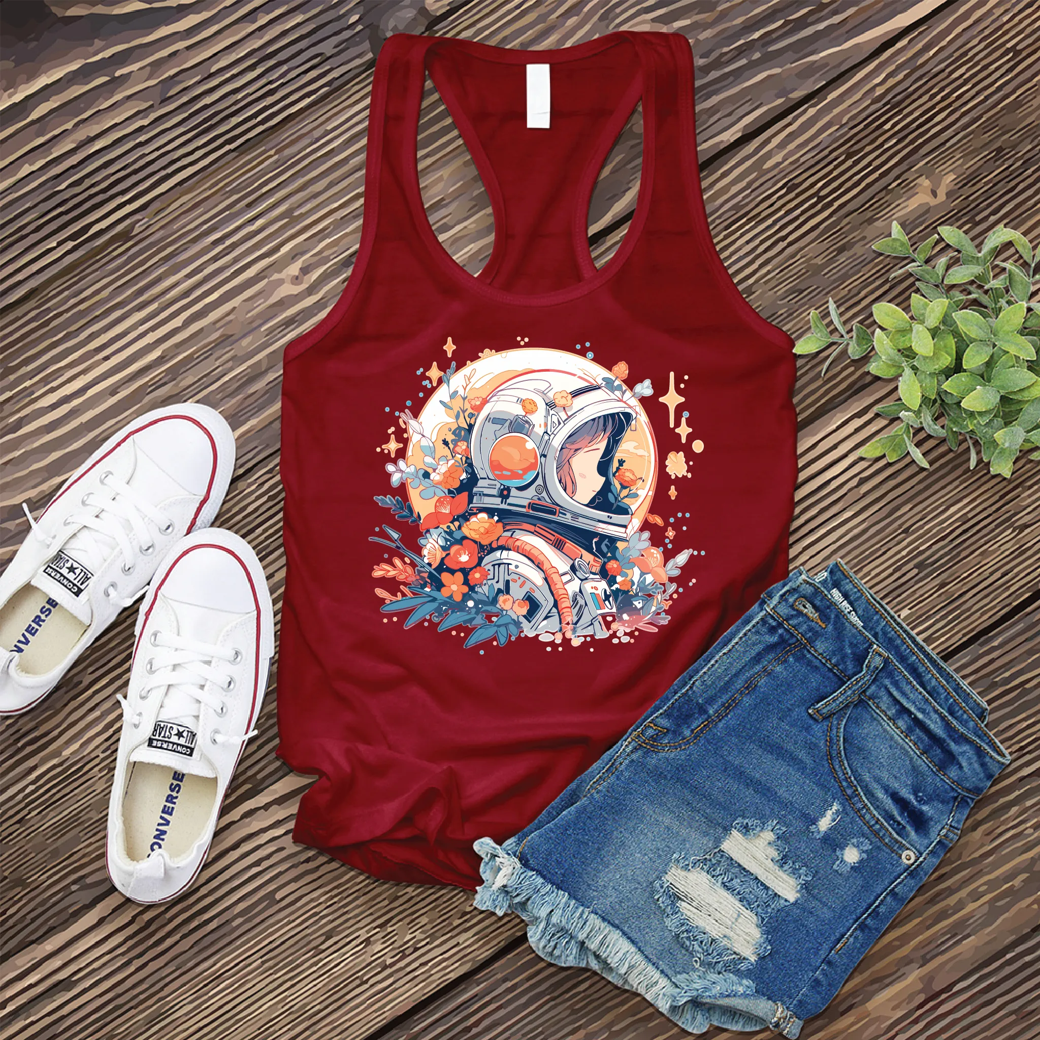 Whimsical Astronaut Women's Tank Top
