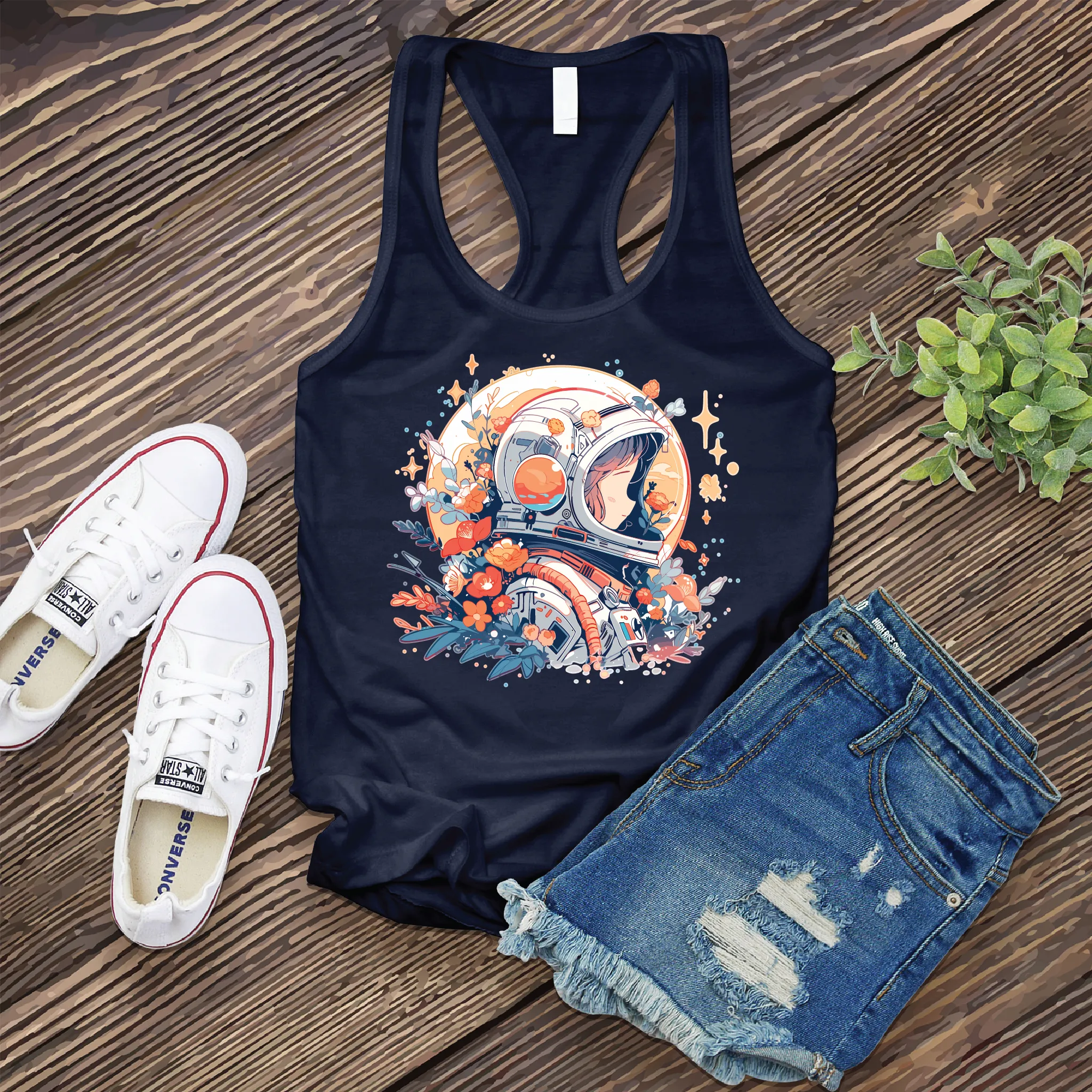 Whimsical Astronaut Women's Tank Top