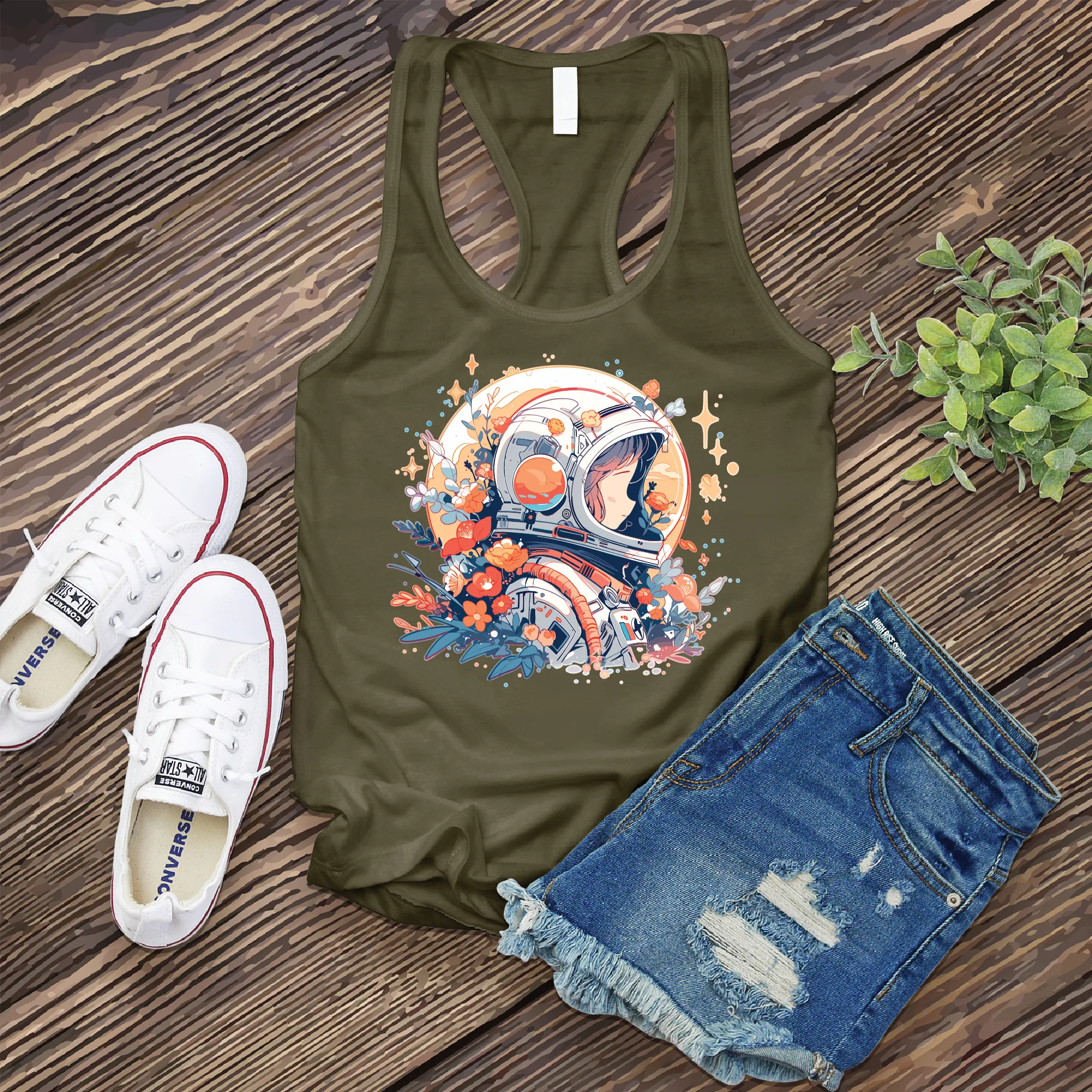 Whimsical Astronaut Women's Tank Top