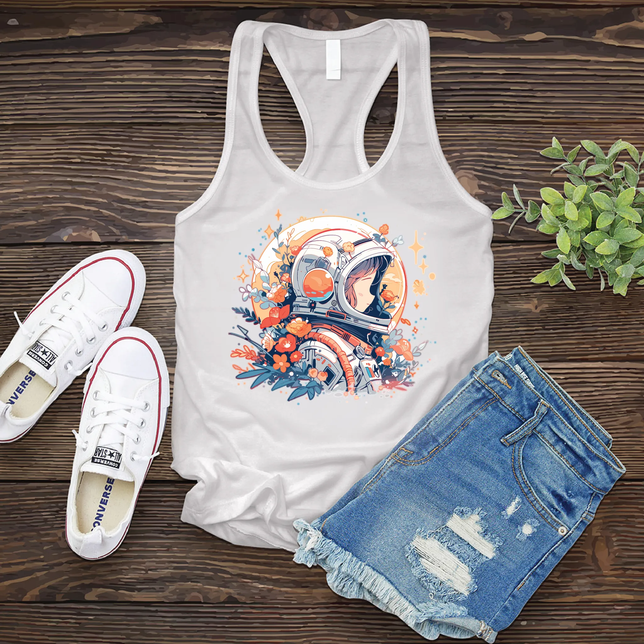 Whimsical Astronaut Women's Tank Top