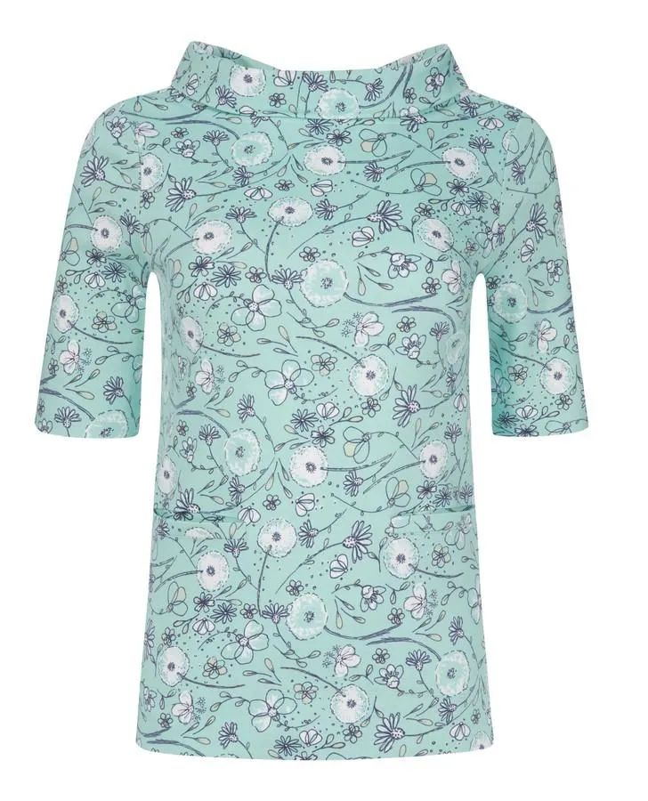 Whimsical Floral Bardot Neck Top